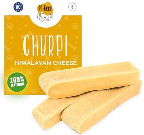 RF-Deer Himalaya Kaukäse für Hunde, Nach Traditionellem Rezept, XL, 3 Stück | Nach Himalaya-Rezept, aus Kuhmilch, glutenfrei, laktosefrei, ohne GVO, in der Räucherkammer getrocknet, fester Kausnack
