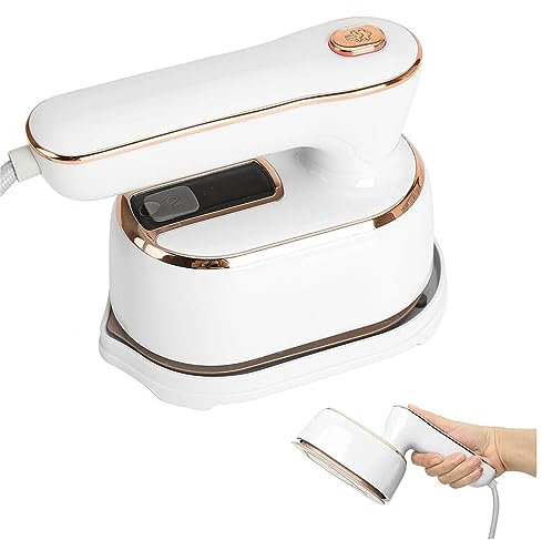 Defroisseur Vapeur Voyage, Mini Fer à Repasser De Voyage Repassage Sec Et Humide De 100ml,Poignée Rotative, Petit Fer a Repasser Couture pour maison et déplacement,White