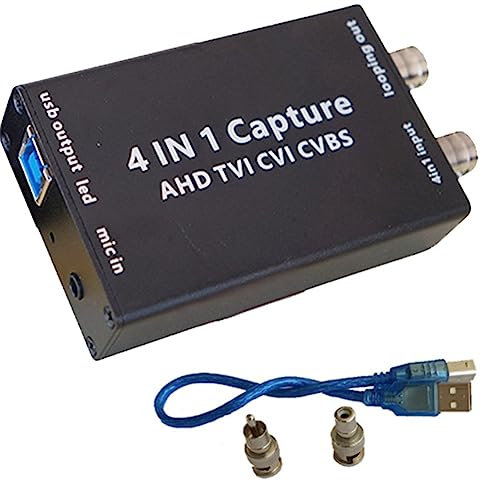 Gullermo Adaptateur D'Acquisition Cvbs Tvi Entrée Cvi Sortie USB 1080P Analogique HD Drive-Free Support Ring Output