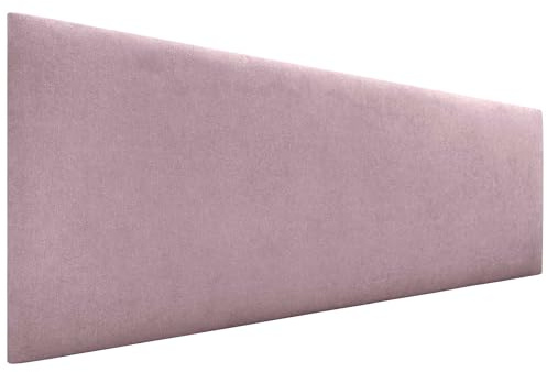 DHOME Cabecero de Polipiel o Tela AQUALINE Liso cabeceros Cabezal tapizado Cama Lujo (Tela Rosa, 135cm (Camas 120/135/140))