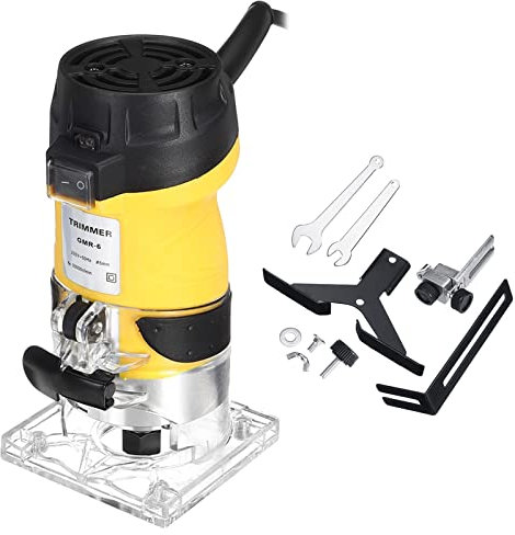 ARTGOS Recortadora eléctrica for carpintería, fresadora de Madera, máquina cortadora de Ranuras de Grabado, enrutador de Tallado a Mano (Size : Type)
