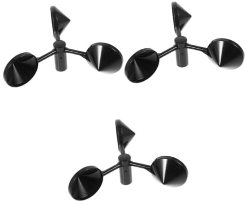 Toddmomy 3St Anemometer-Windbecher wetterstation Weather Stations blackh pürblack swor Windgeschwindigkeitssensor Windmessung 3-Cup Sender Werkzeug Windmesser Anemometer-Zubehör Hülse Abs