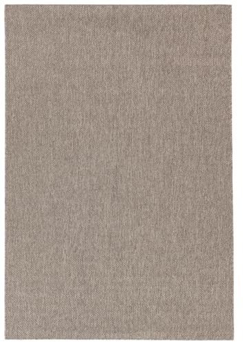 RugVista Clio In & Outdoor-Teppich, Rechteckig, 160 x 230 cm, Braun | Moderne, Niedriger Stapel, Nur Handwäsche, Oeko-Tex 100, UV-beständig, Patio