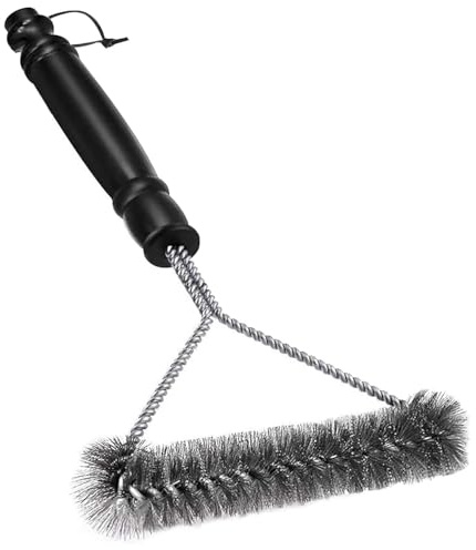 Navoys Grill Cleaning Brush - BBQ and Oven Cleaner Wire Brush, Heavy Duty Triangular Design with Extra Thick Stainless Steel Bristles