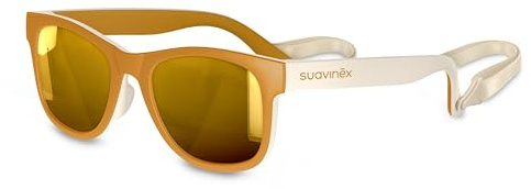 Suavinex, Occhiali da Sole per Bambini da 2-3 Anni, Polarizzati, con Filtro UV 400, Protezione al 100% dai Raggi UVA e UVB, Custodia e cordino Inclusi, Flessibili e Leggeri,Giallo