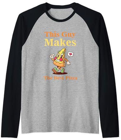 Machine à pizza amusante pour hommes et femmes Cool Guy Best Pizza Manche Raglan