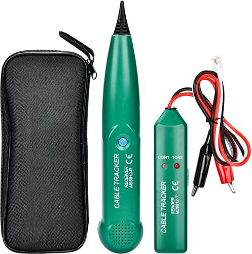 Rilevatore di Linea Elettrica Cercacavi Tester Localizzatore Cavi per la manutenzione della reteTester di linea telefonica con Trasmettitore e Ricevitore