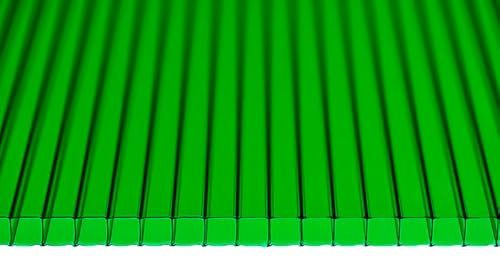 Gewächshausplatten 11 STK: 1000x700 Polycarbonat Doppelstegplatten 6 mm Grüne - UV-beständige Polycarbonatplatten Für Gewächshaus - Robuste Polycarbonat Doppelstegplatten Für Carports