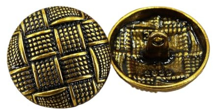 WANGBINGXING KnöPfe Metallknopf 10 Stücke Gold Farbe Pullover Mantel Dekoration Hemdknopf Zubehör DIY Buttons(JS-0594,22mm)