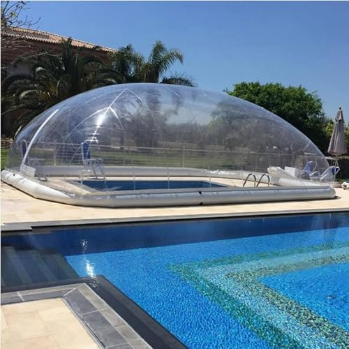 Inflatable Dome Pool Cover - Above Ground Swimming Pool Solar Tent w/Blower & Pump