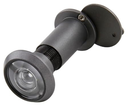 Door Viewer, 16-21mm Peephole with Privacy Cover Fit 35 to 60 mm Thick Doors 200 Degree Wide Angle Front Door Spy Hole Antique Style Polished Chrome Finishing Cat Eye Spy Hole for Home Hotel Safety