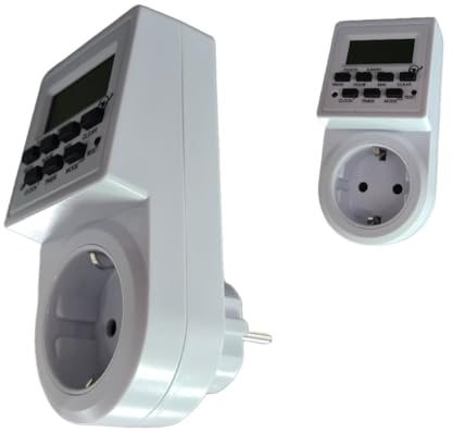 Timer Digitale Programmabile Settimanale, Presa Elettrica Temporizzata Schuko, Cambio Automatico Ora Legale