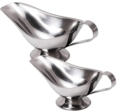 Homoyoyo Stainless Steel Gravy Boats Sauce Cups Set 3oz and 5oz Sauce Containers for Kitchen and Restaurant Condiment Serving