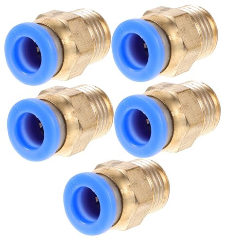 JECOMPRIS 5pezzi Raccordo Dritto Per Tubo d Aria Connettore Crimpare in Raccordo Per Tubo d Aria Adattatore Per Utensile Riparatore