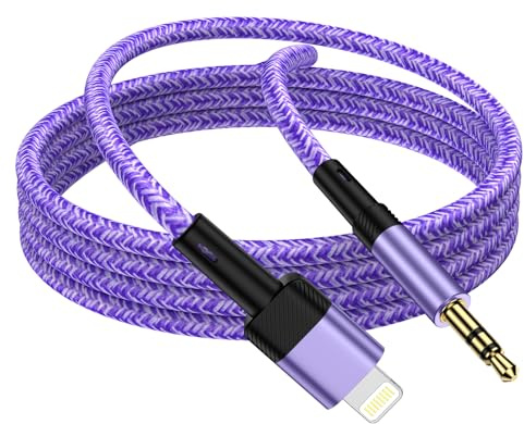 kigpozi Aux Kabel Auto für iPhone, 1M 3.5 mm Aux Auf Lightning Audio Kabel | 3.5mm Aux Auf Lightning KlinkeKabel,für Audio/Stereo/Kopfhörer/Lautsprecher,für iPhone14 13 12 11 Pro Max X XS 8 7 6 SE iPad