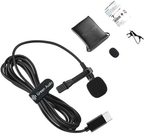 Plug And Play USB Type C Clip On Mic For Computer Portable And Podcasting Microphone With 2m Long Cable Black