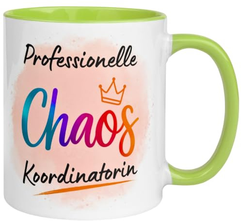 Professionelle Chaos Koordinatorin Tasse | Lustige Geschenk Kaffeetasse für Frauen Mama Oma Chefin Lehrerin Erzieherin Kollegin