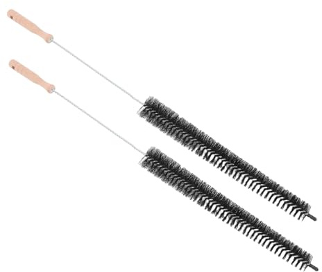 Ipetboom 2pcs Washing Machine Cleaning Dryer Cleaner Long Handled Scrubbing Brush Wooden Handle for Pipe Cleaning in Washing Machines and Dryers