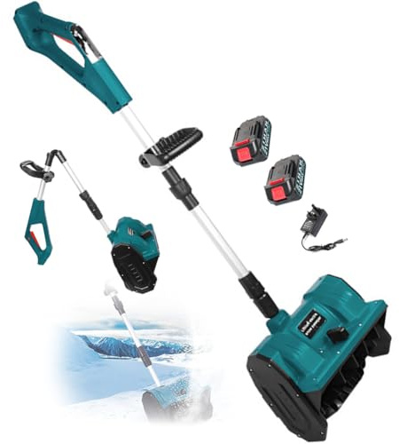 Pelle à Neige sans Fil, Pousse-Neige Manuel électrique, Déneigement Efficace De 1200 W, Pelle à Neige De 32 Cm De Large, Outil De Déneigement Dallée Domestique