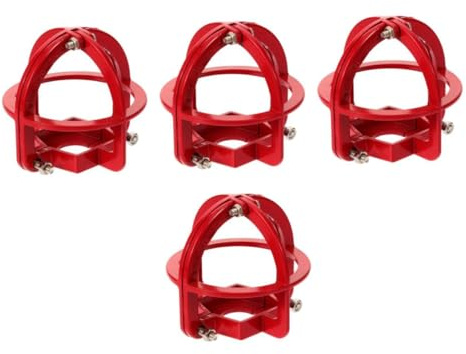Hoement 4 Pièces Protection Tête Arrosage Métallique Antirouille Coque Protectrice Rouge Facile à Installer Garde pour Tête Sprinkler Incendie Compatible Divers Systèmes de Sécurité