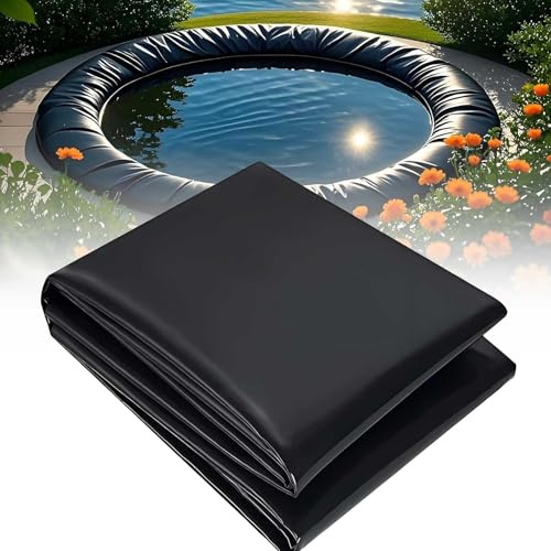 Lona impermeable de polietileno de alta densidad para estanque, 5 x 5 mV, resistente a los rayos UV, cubierta resistente al desgarro para juegos acuáticos, jardín, cultivo, protección en cascada, uso