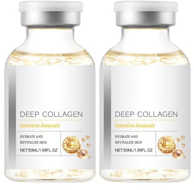 Deep Collagen Silk Peptide Intensive Lifting Ampoule, Instant Face Lift Serum with Multi Peptides & Hyaluronic Acid, Korean Anti Aging Serum for Face Tightening, Wrinkle Filler Skin Tightening (2)