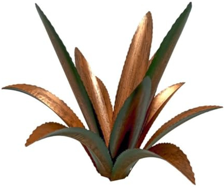 NINMORTH Sculpture de jardin agave en métal pour extérieur, cour, pelouse, décoration, fer pour œuvre d'art, 56 x 48,5 cm