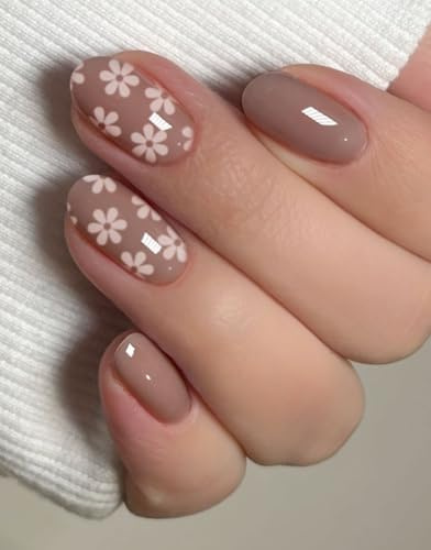 JMEOWIO Flower Semi Cured Gel Strips Wraps Nail Art Sticker