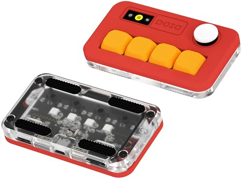 KEEBMONKEY Sayo O3C OSU Rapid Trigger Hall-Effekt-Tastatur mit Joystick und Bildschirm, CNC-Aluminium-RGB-Einhand-Makro-Pad für Rhythmusspiele, USB-C benutzerdefinierte programmierbare Tastatur (Rot