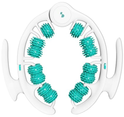 BEPER C301ABE500 Rouleau de massage anti-cellulite, masseur corporel manuel à rouleaux dentelés, stimule la microcirculation et le drainage, pour les cuisses, les fesses, le ventre et les bras.