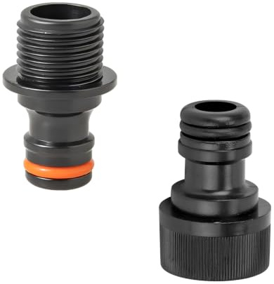 Qrity Conectores de Grifo 1/2, Rosca Interior & Exterior, 2 Piezas | Antifugas ABS Adaptador Manguera Jardín, Rosca con Macho & Hembra para Instalación Rápida Exterior, Conexión Segura sin Fugas