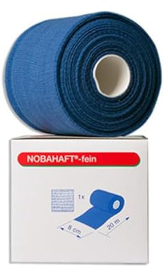NOBAHAFT-fein Fixierbinde, blau20 m x 8 cm, einzeln verpackt