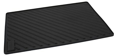 SANTOS Silikon Besteckablage - 44x30cm - Antirutsch-Matte, Abtropfmatte, Topfunterlage, Topfuntersetzer -Silikonmatte für Ablagefläche & Unterschrank