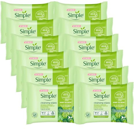 Simple Kind to Skin Peeling-Gesichtstücher, 25 Stück, 6 Stück
