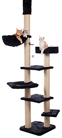 CLEVERCAT Deckenkratzbaum Bardolino. Besonders standfest und stufenlos verstellbar durch den Deckenspanner. Lieferbar in vielen Farben. Made in Germany