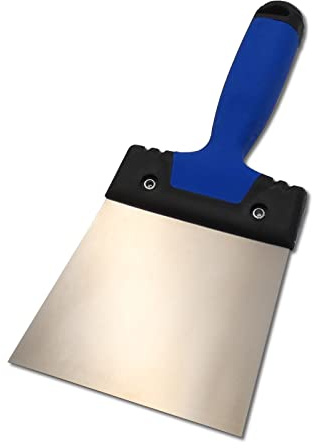 DEWEPRO Fugenspachtel 120 mm – Edelstahlblatt säurebeständig & rostfrei, ergonomischer Softgriff – Präzisionsspachtel zum Verfugen & Glätten für Fliesenleger, Innenausbau & Renovierung