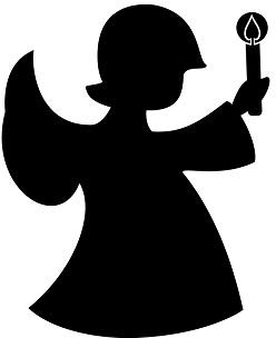 10 cm Sticker Tattoo Angel Decorative Film Wall Sticker for Car Wall Door Window Border (Black)