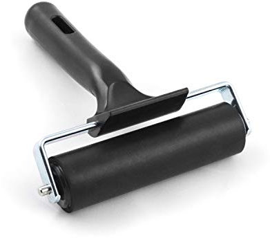 QWORK Rullo in Gomma, Rullo Inchiostro Roller, per Stampa a Inchiostro, carta da parati, 10 cm