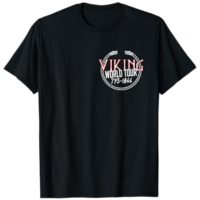 Viking World Tour mit Backprint Wikinger Armreif T-Shirt