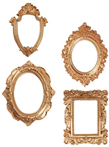 VALICLUD 4 Pcs Vintage Cadre Photo En Forme Ovale Mini Rétro Cadre Photo De Bureau Bijoux Cadre D'affichage Pour Photos Art Souvenirs Souvenirs