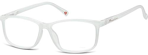 Schicke Lesebrille / -hilfe MR62 mit Federscharnier aus Kunststoff in Weiß Glanz + 1,00 dpt