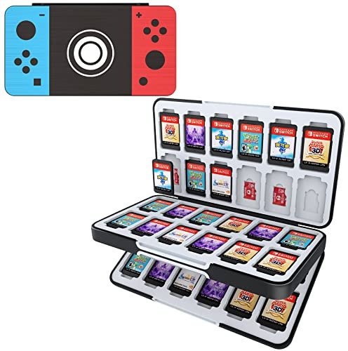 HEIYING Game Card Case for Nintendo Switch 2/ Switch OLED,Customized Pattern Portable Memory Storage Games Holder with 48 Game Card Slots and 24 Micro SD Cards Slots