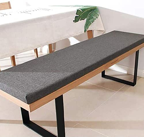 Yuing Bankkissen für den Außenbereich, mit Schaumstoff gefüllt, bequem | Ersatzpolster für Gartenbank oder Schaukel, 2-, 3-, 4-Sitzer (240 x 40 cm, dunkelgrau)