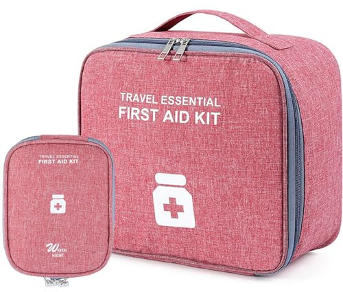 Medikament Tasche Große Kapazität, 2 Stück Medikamententasche Reise Set | Medikamententasche Reise Set, Tragbar Erste Hilfe Reiseapotheke Leer, Medizintasche Apothekentasche für Unterwegs Home Büro