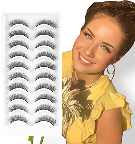 Falsche Wimpern Cateye Kurz 10 Parre Künstliche Wimpern Katzenauge Kunstwimpern Natürlicher Look Weich Nerzwimpern Natural 3d Fake Lashes Cat Eye Von Parriparri