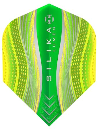 Harrows Dart Flight Silika Lumen Dart Flight Dartflight Set für Softdarts und Steeldarts (Nummer 6, Gelb)