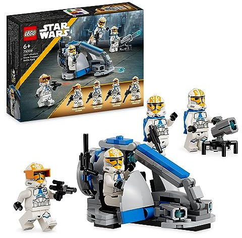 LEGO 75359 Star Wars Ahsokas Clone Trooper der 332. Kompanie – Battle Pack, The Clone Wars Spielzeug-Set mit Speeder-Fahrzeug inkl. Shootern und Minifiguren, kleine Geschenkidee für Kinder ab 6 Jahren