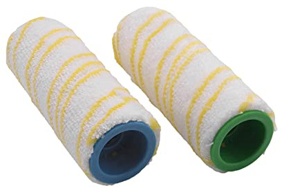 Trade-Shop 2in1 Set Reinigungswalzen Rollbürsten kompatibel mit Kärcher FC3 FC5 FC7 EWM 2 ersetzt 2.055-007.0 2.055-006.0 / Hartbodenreiniger Zubehör