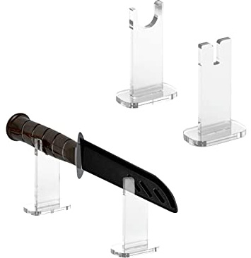 Lot de 2 présentoirs pour couteaux, support de collection de couteaux en acrylique, présentoir à couteaux de bureau