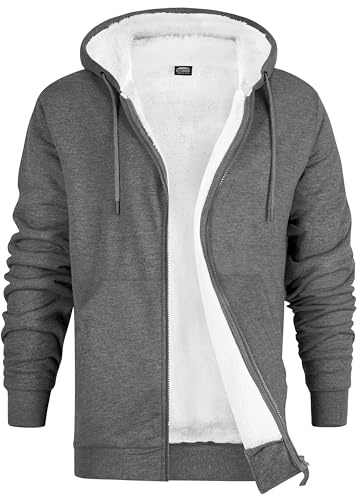 CityComfort Mens Hoodie with Fleece Lining - Zip Hoodie Men Teenagers M-3XL Warm Cosy Outerwear Full Zip Loungewear - Gifts for Him